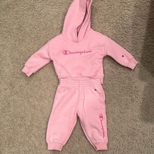 Champion Light Pink Hoodie and Joggers Set